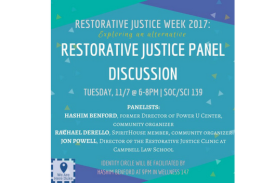 Restorative Justice Panel Discussion, We Are Here Duke, Identity Circle